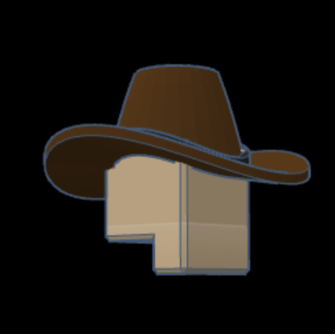 Mini 13 head with cowboy hat