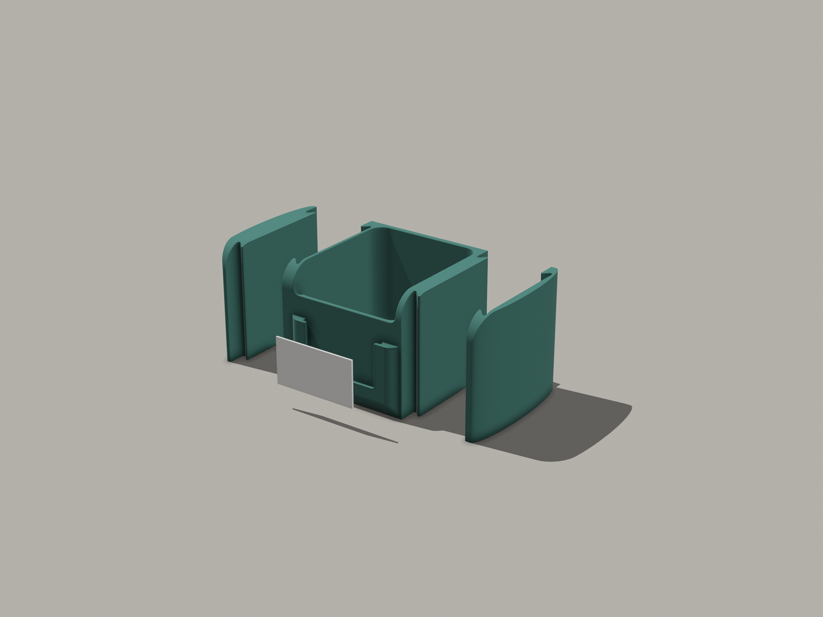 Miniatura 4 do modelo 3D Modular small containers with end caps