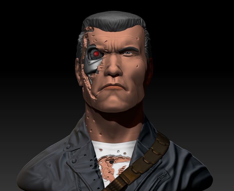 Miniatura 4 do modelo 3D Terminator Bust