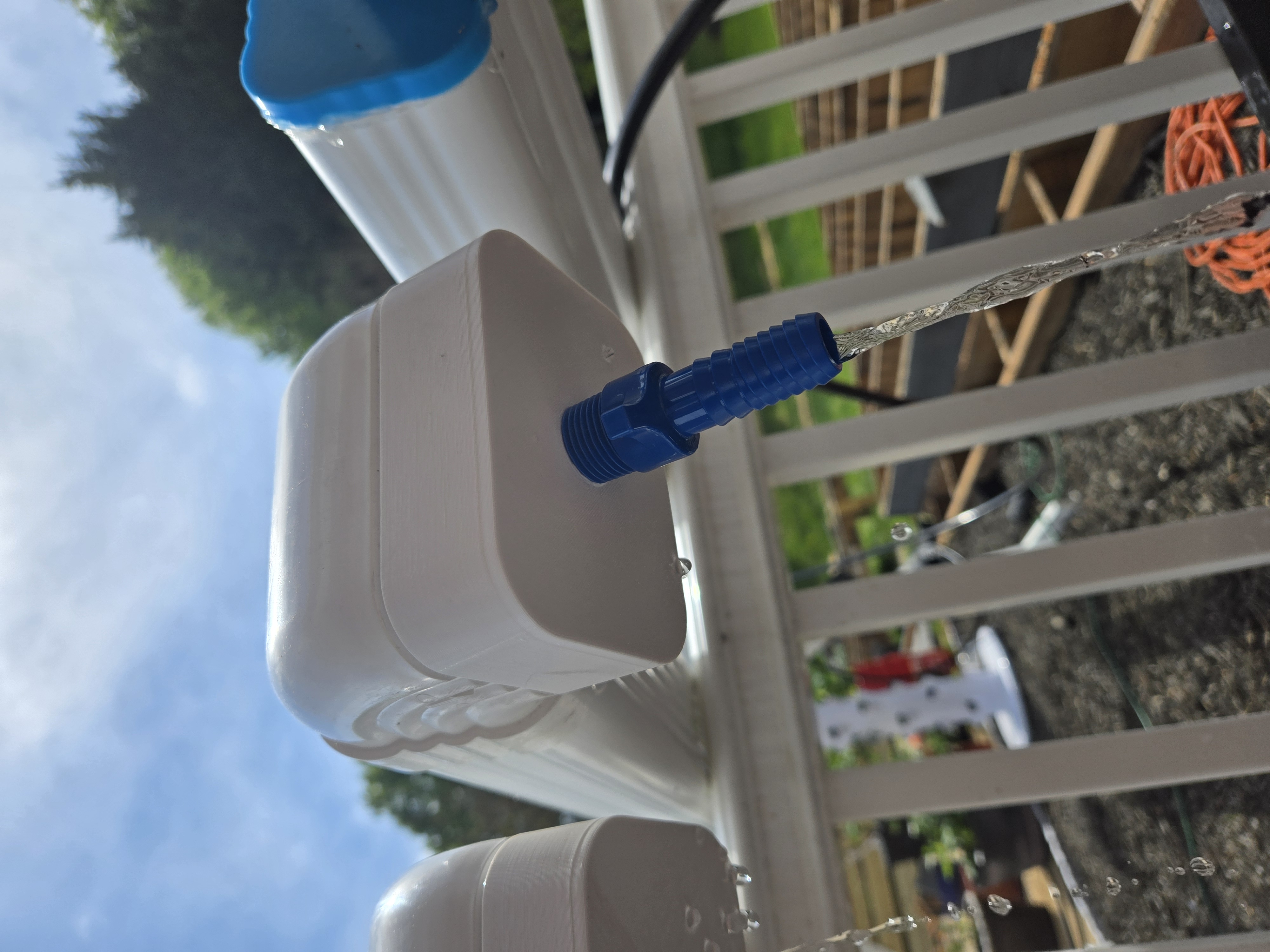 NFT downspout elbow Cap with Threads