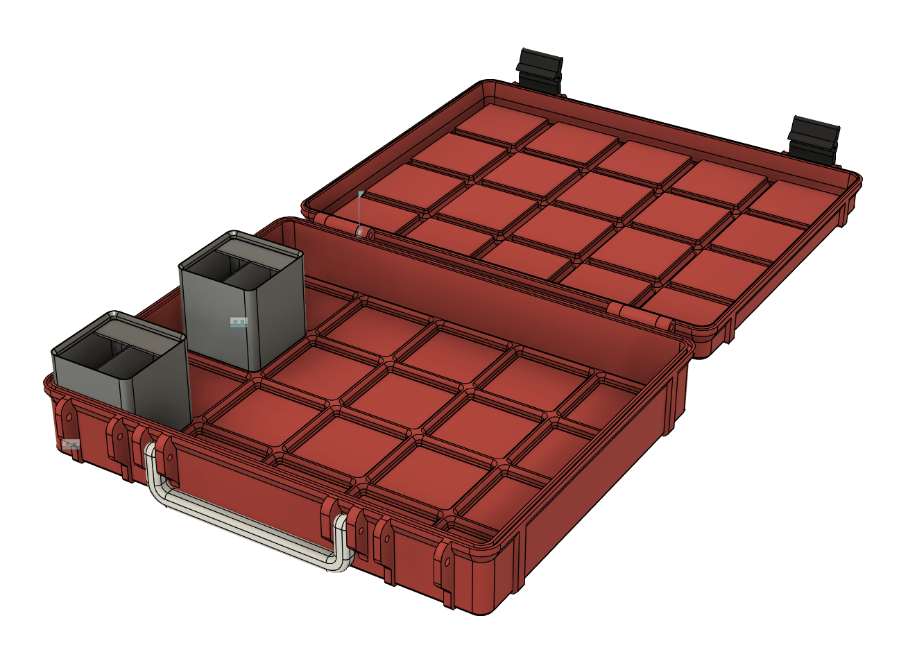 Miniatura 3 do modelo 3D Rugged Gridfinity Box with Handle (Parametric)