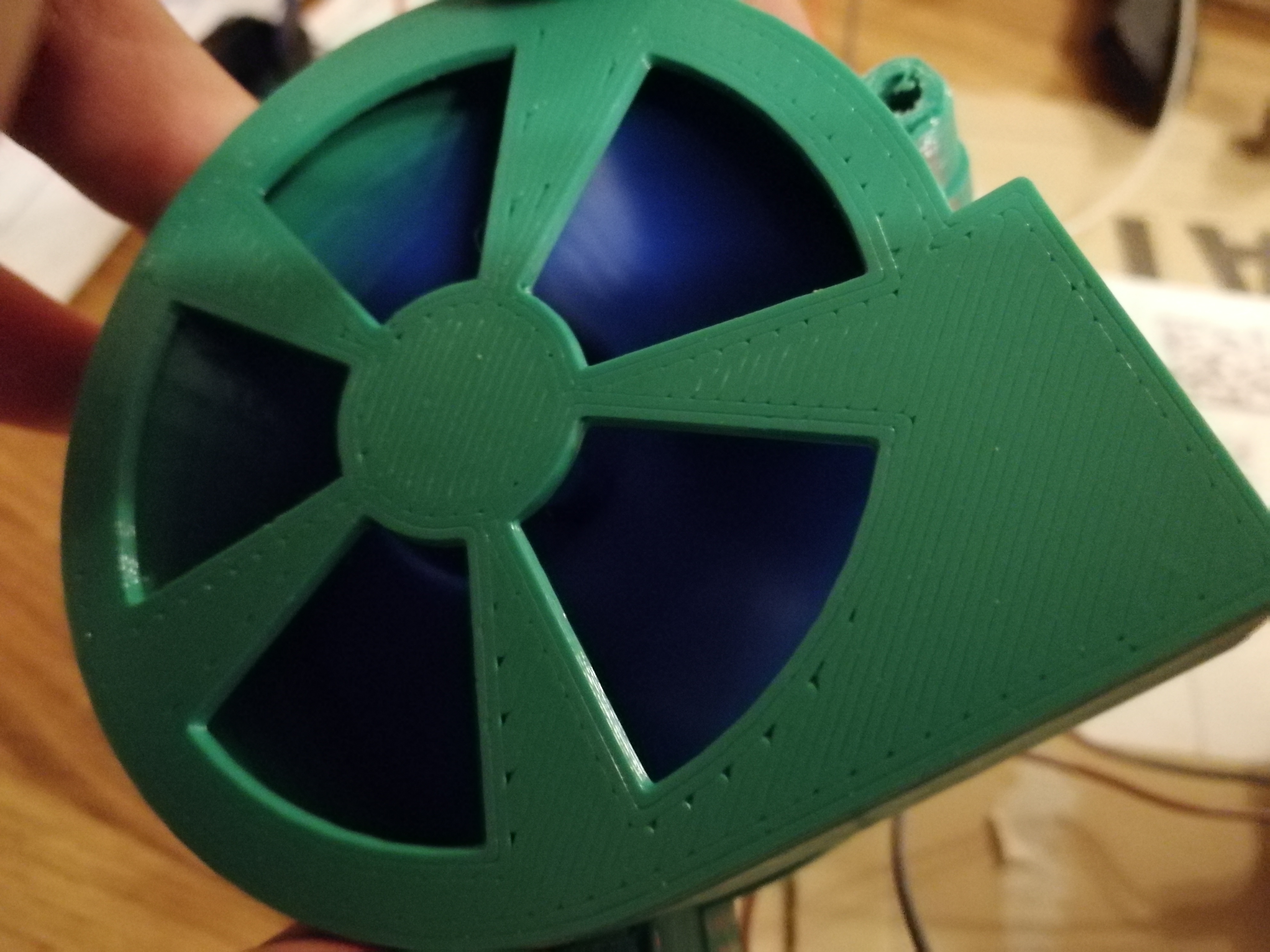 Radial fan with fan casing for small DC Motors (6-12V)