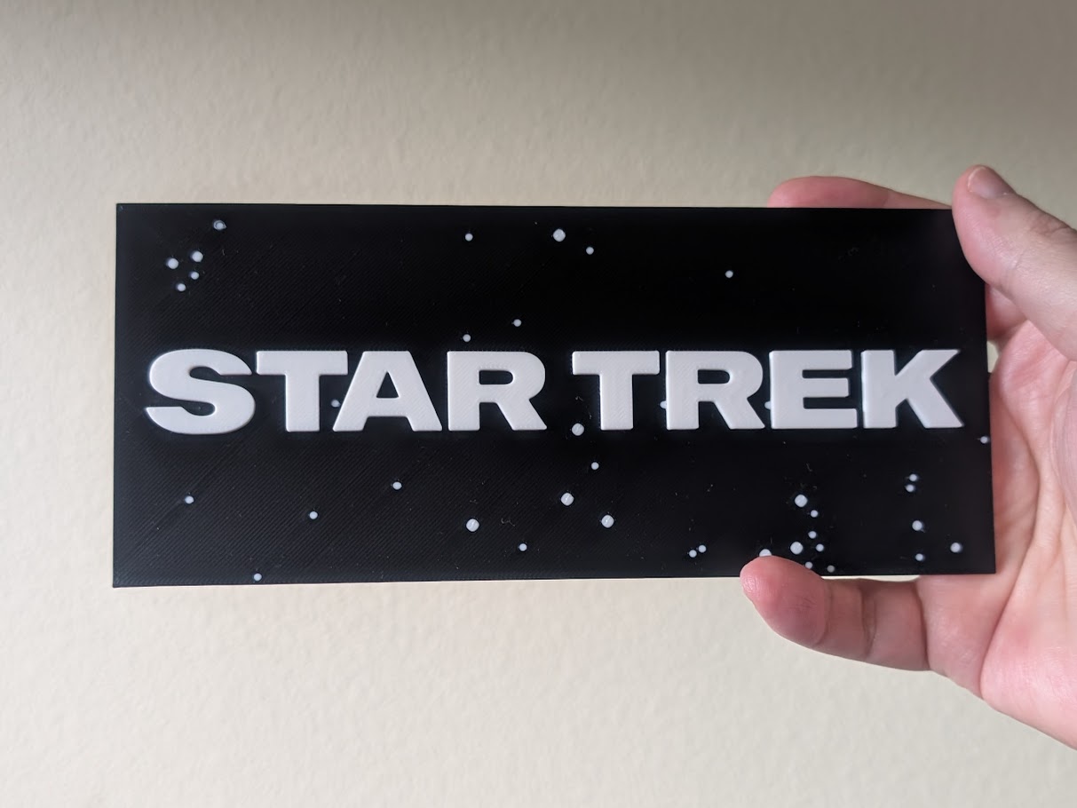 Star Trek 1965 Pilot Logo with Frame and Stand
