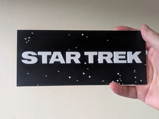 Star Trek 1965 Pilot Logo with Frame and Stand