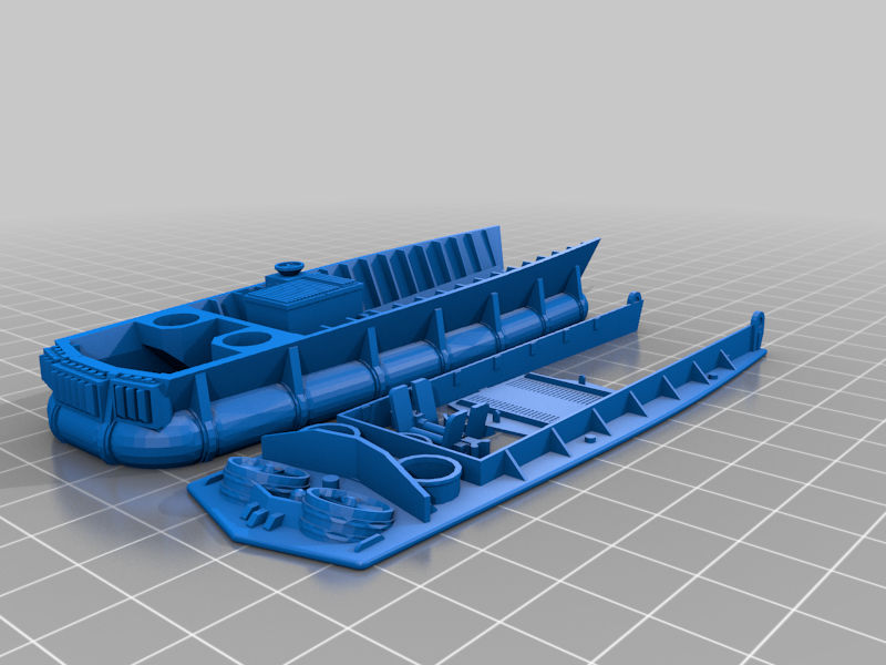 LCVP Higgens air cushion hovercraft easy print