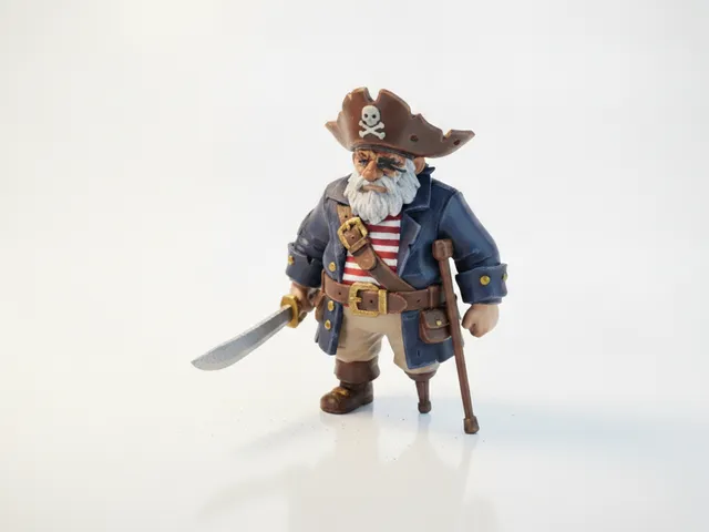 Samurai Pirate Figurine Fantasy 3D Printable