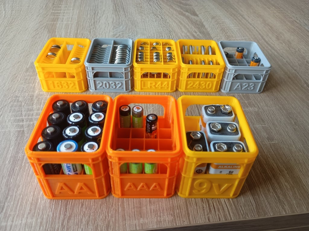 Miniatura 2 do modelo 3D Stackable Beer Crate Battery Storage