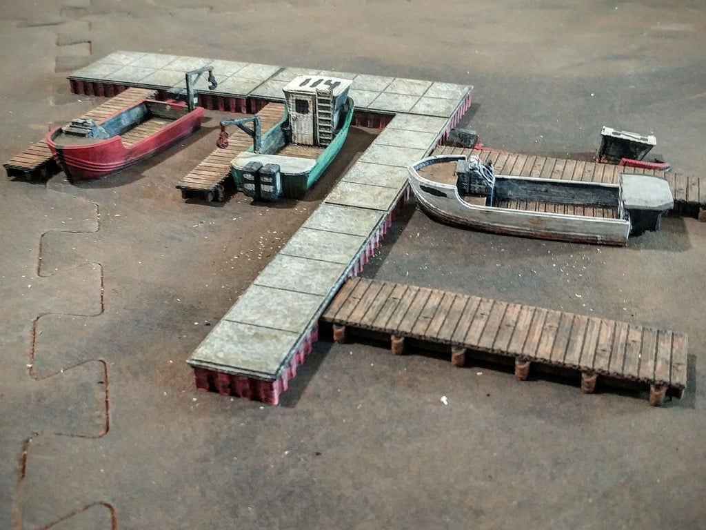 Concrete and wood docks, modular 1/100