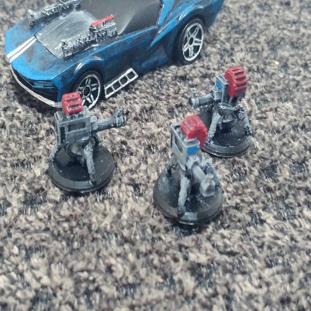 Easy to print Sentry Guns for Gaslands