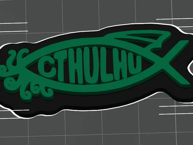 Cthulhu fish emblem