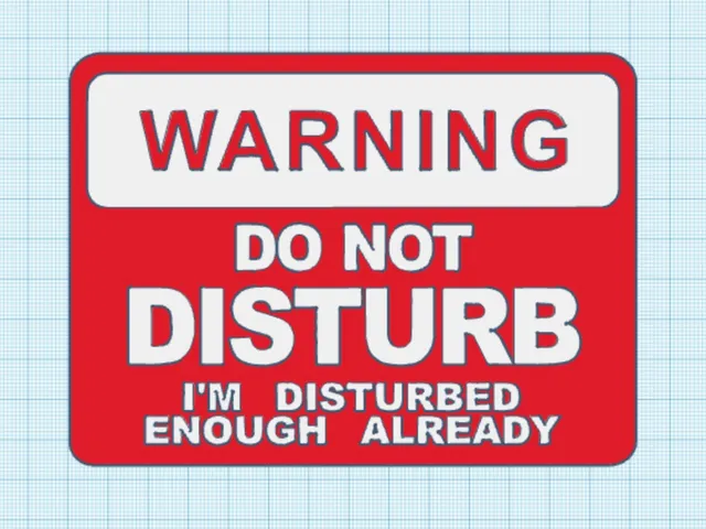 Don't disturb sign