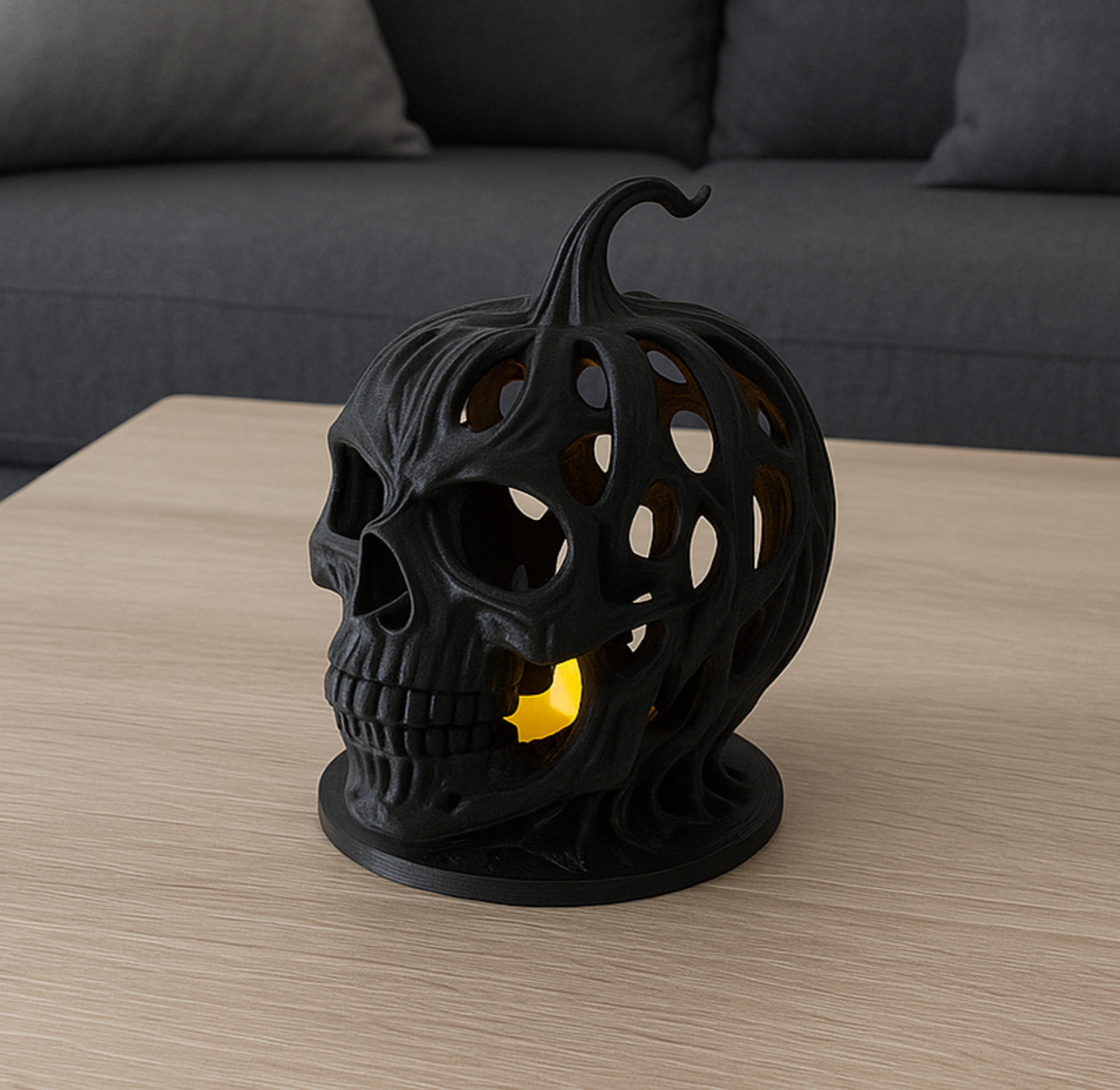 VORONOI SKELETON PUMPKIN HEAD / HALLOWEENDECOR / HOMEDECOR