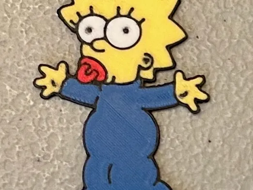 Multicolor Maggie Simpson Magnet