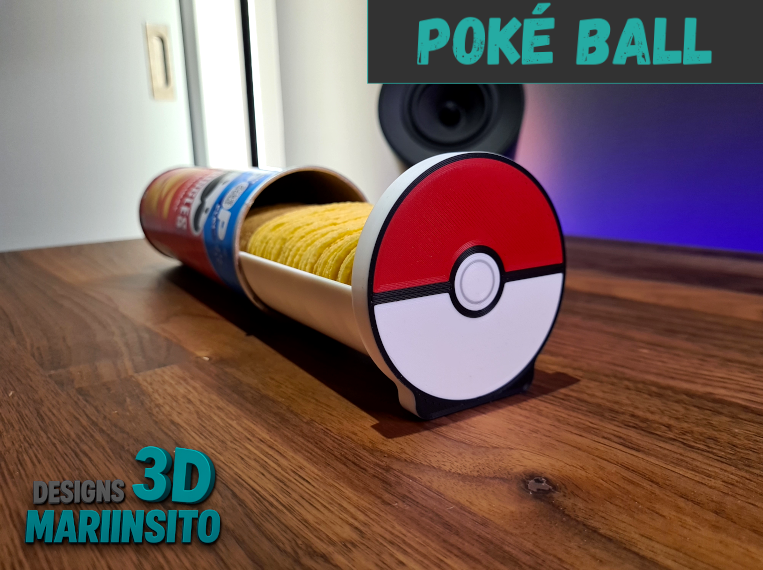 Pringles tray with lid (Poke Ball Version)