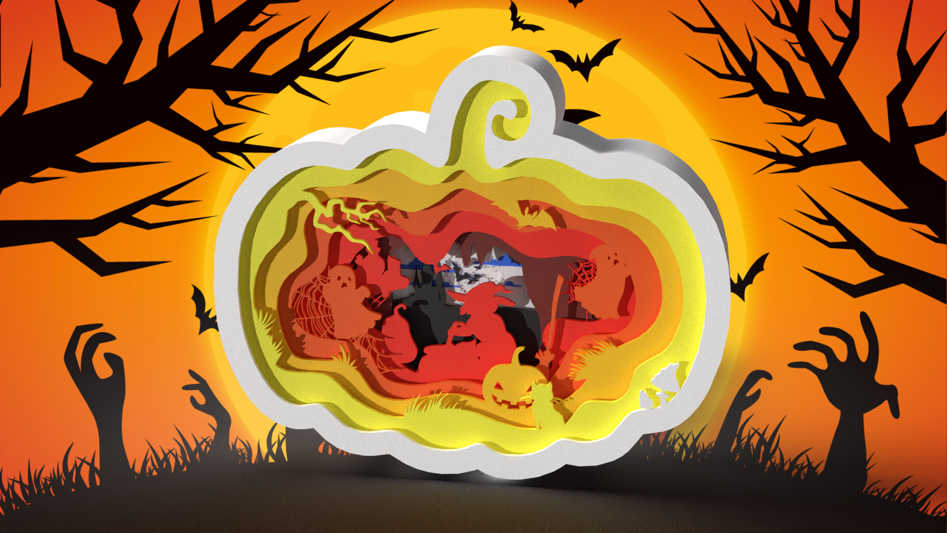 Halloween Pumpkin Picture / Decoration