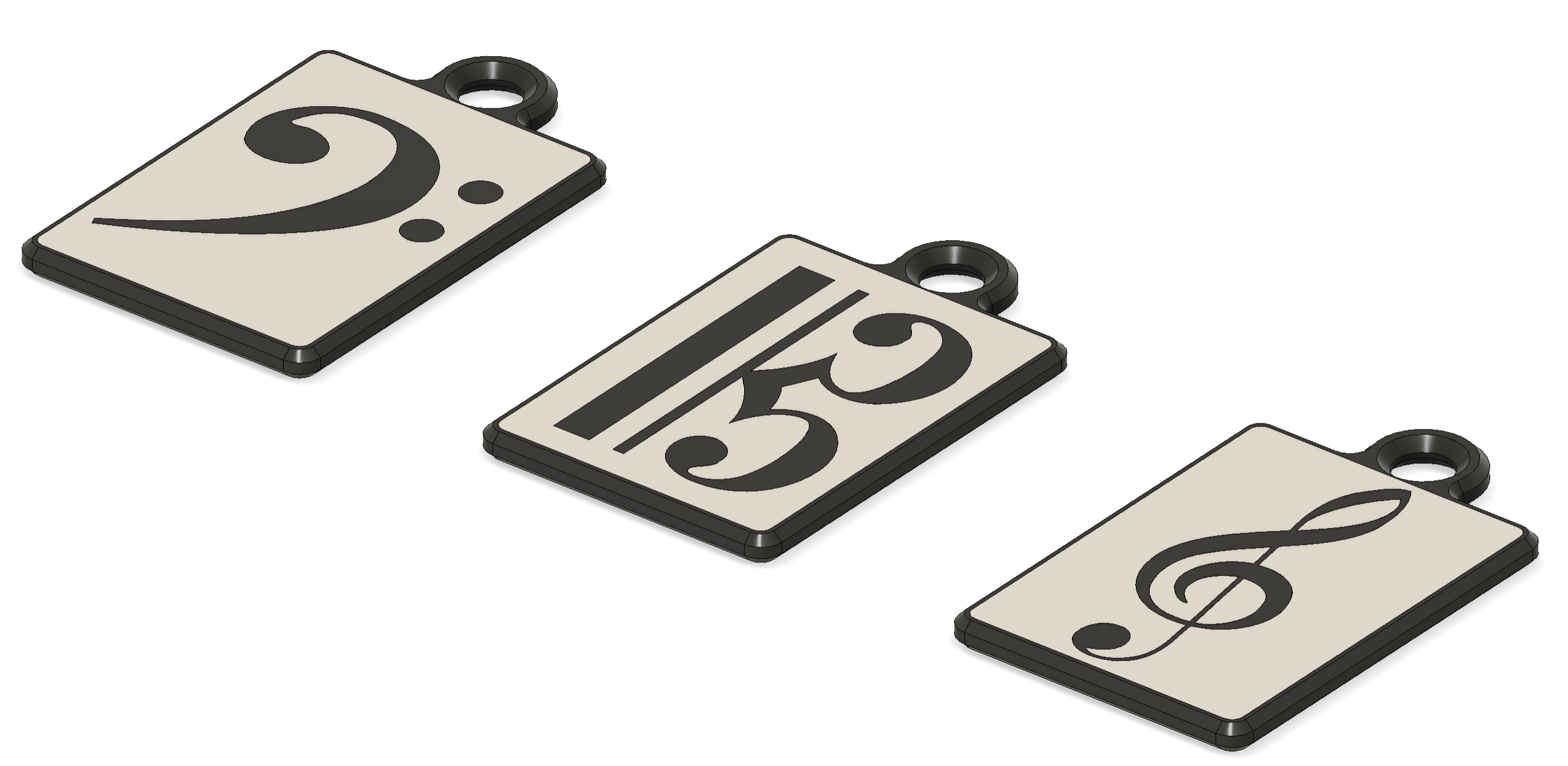 Clef Keychain Set