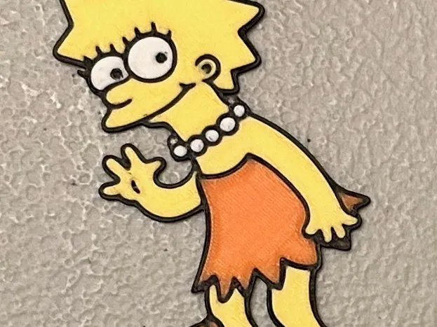 Multicolor Lisa Simpson Magnet