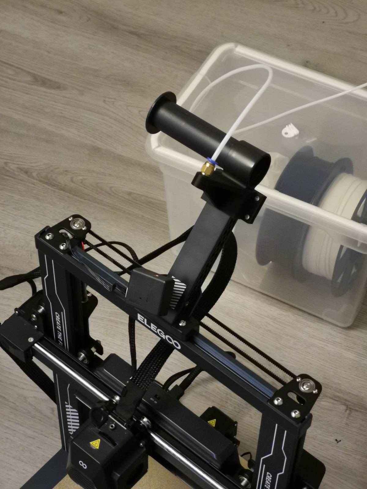 Spool Holder PTFE Fitting Mount - Elegoo Neptune 4 Pro