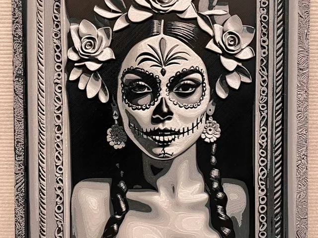 Halloween Day of the Dead - 4 Color Hueforge Filament Painting