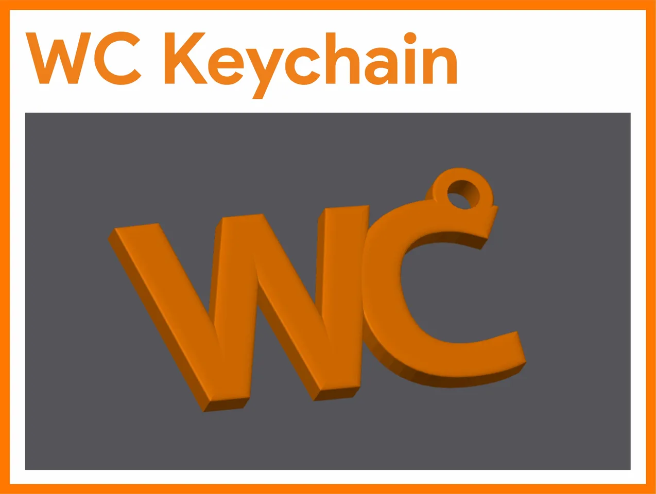 WC Keychain by SPC | Download free STL model | Printables.com