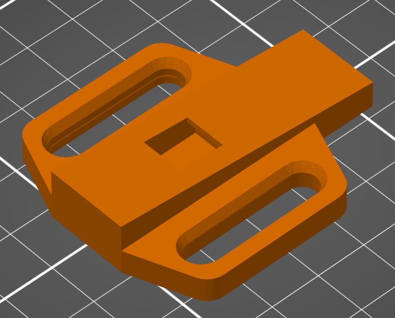 Blum hinge damper adapter with snap fit (thicker flanges)