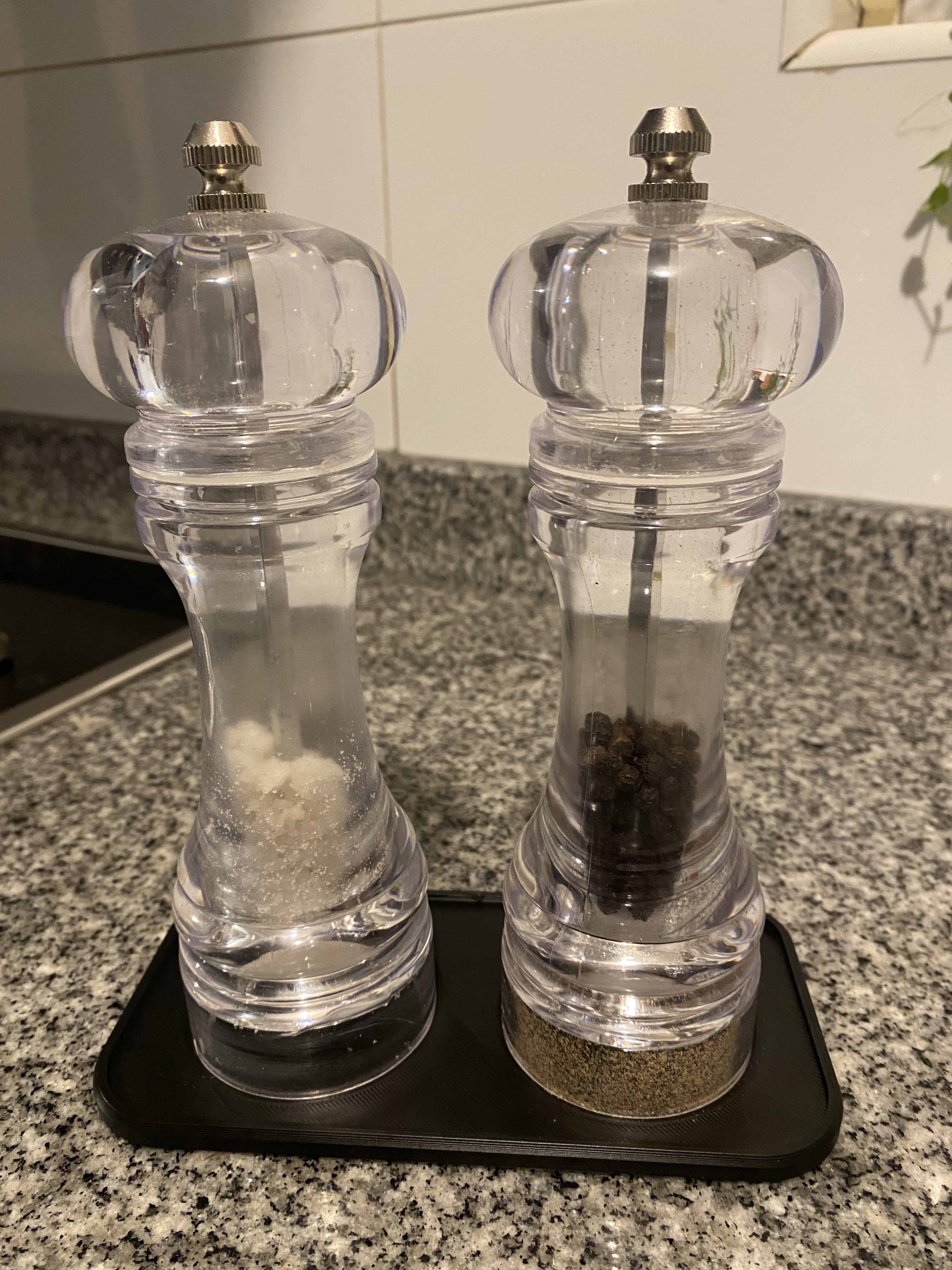 Tray for a salt and pepper mill set 3D model
