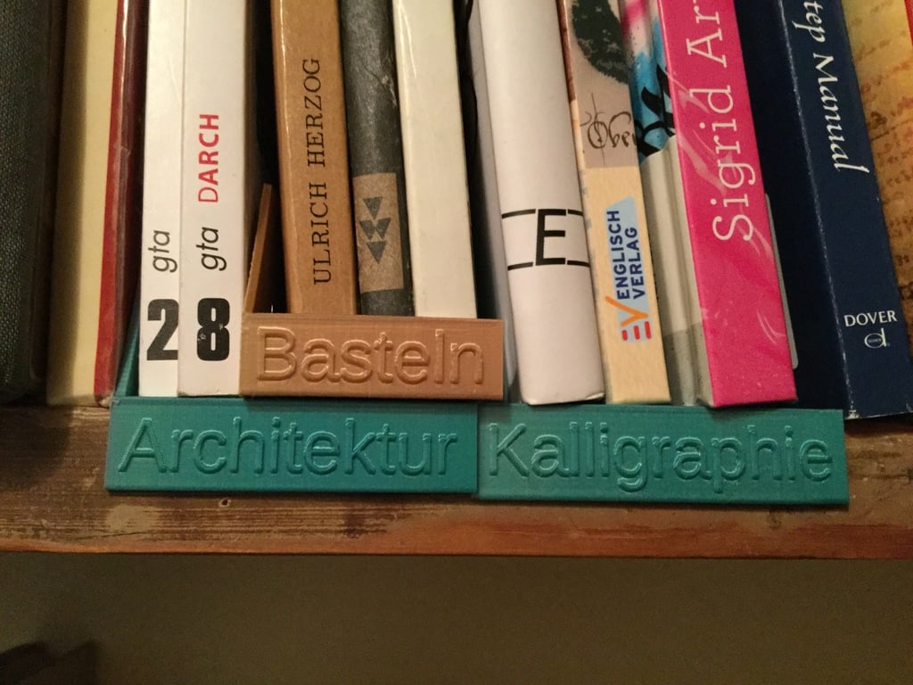 library shelf marker by Benjamin Wand Download free STL model