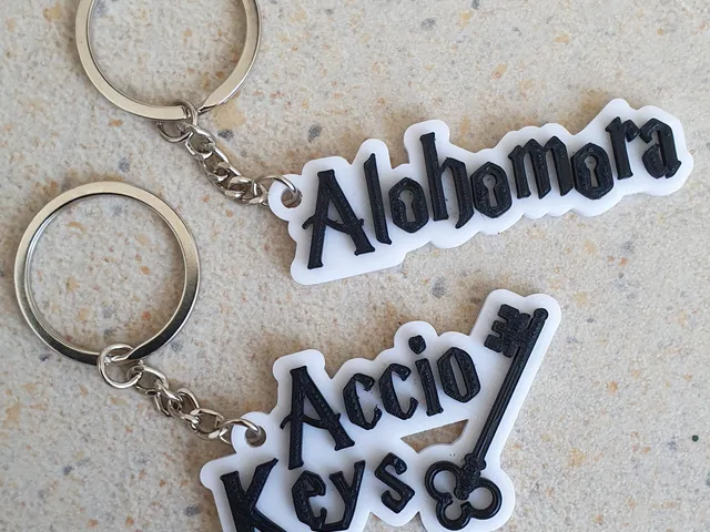Harry Potter spell keychain