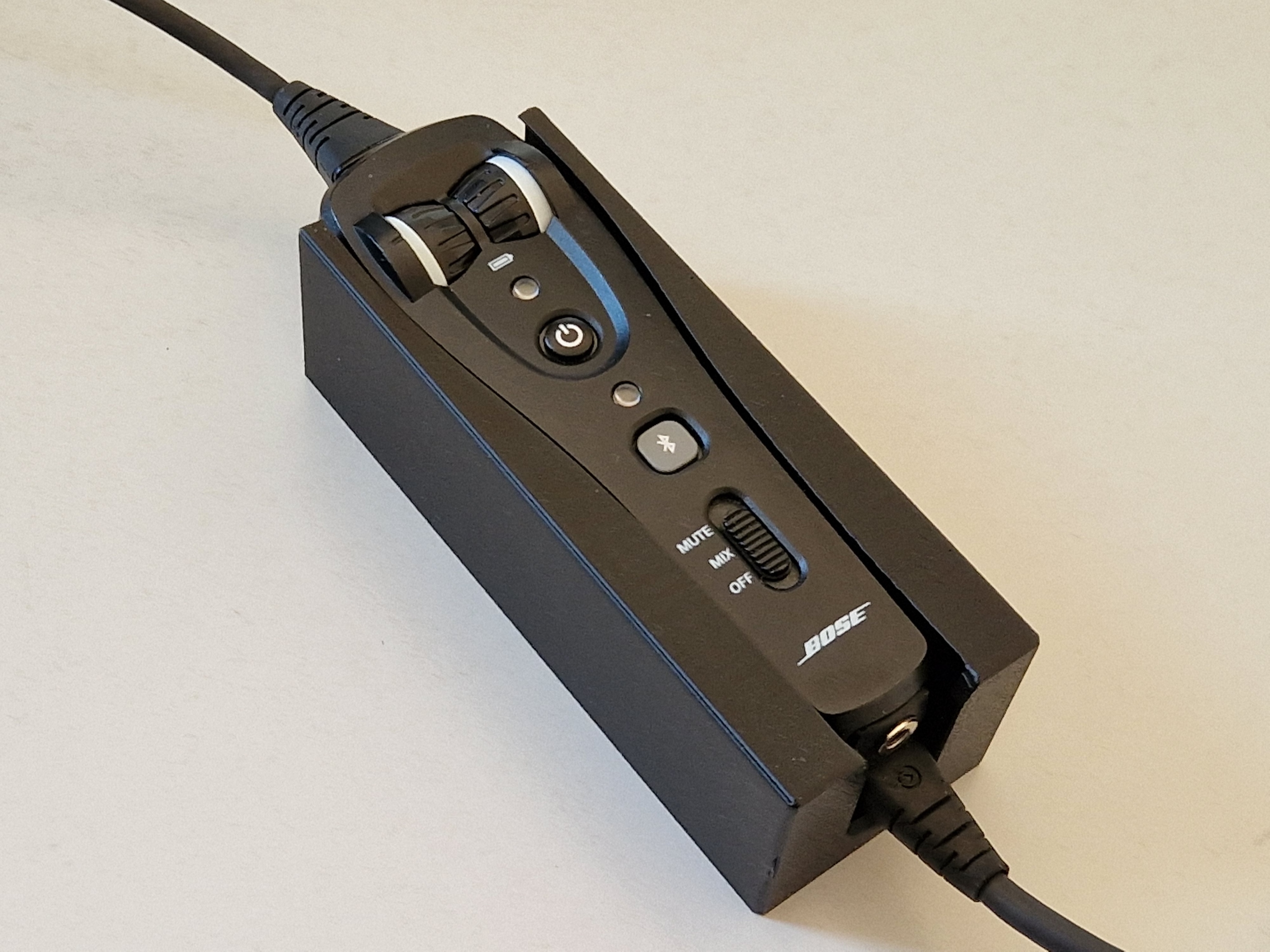 Bose A20 Headset Control Module Holder by mrusk Download free STL