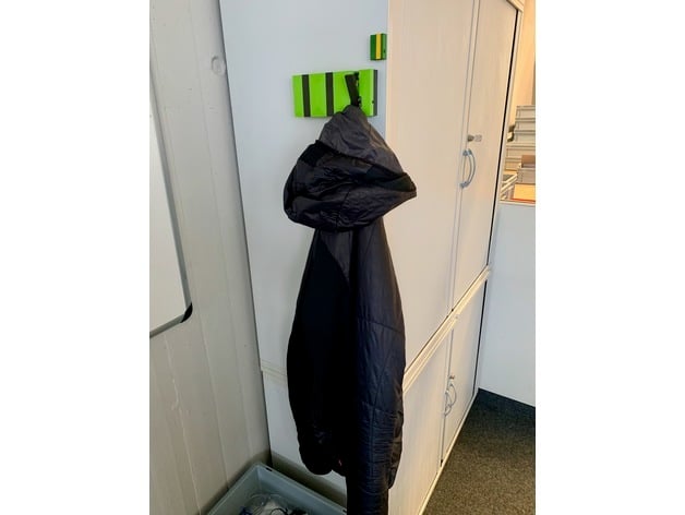 Spring loaded Coat hook rail | Garderobenleiste