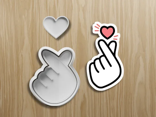 Finger and Heart Cookie Cutter STL Set | K-Pop Inspired Heart Fondant Cutter | 3D Printable