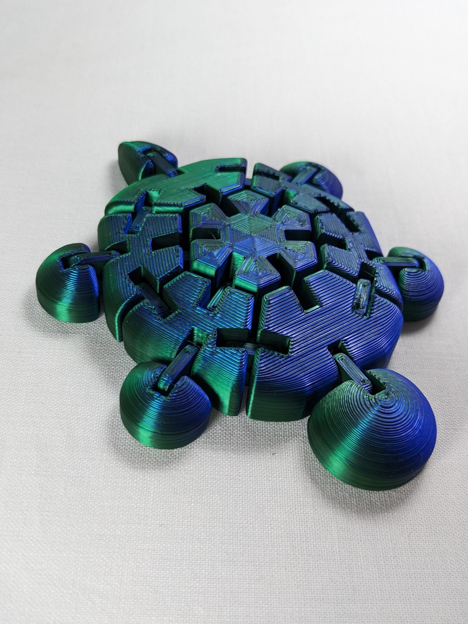 Articulating Flexi Fidget Turtle Toy by Bearded Printer | Download free ...