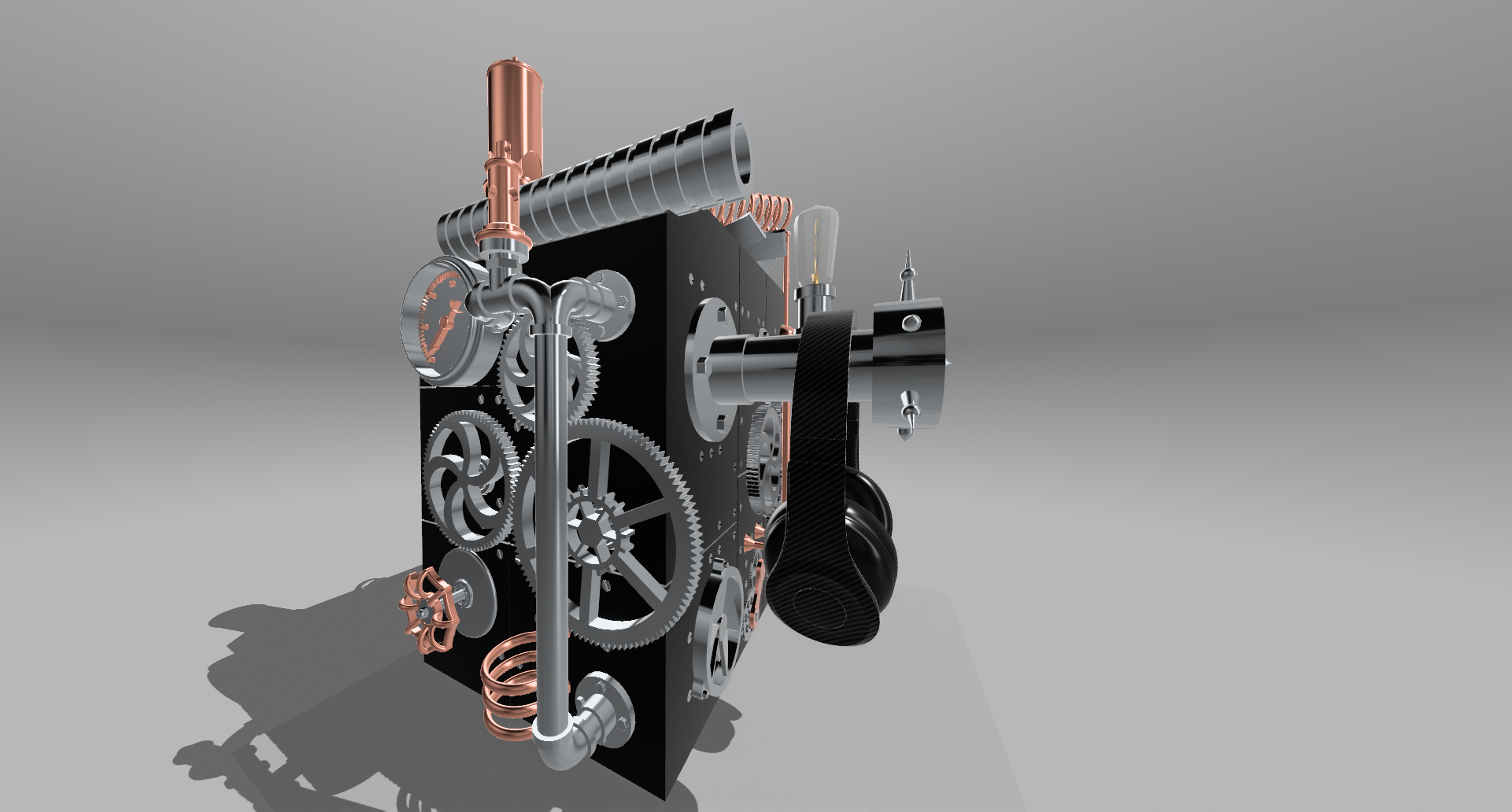 Cool it! Steampunk Qube 500 PC Case Accessories with "Freon Pipes"