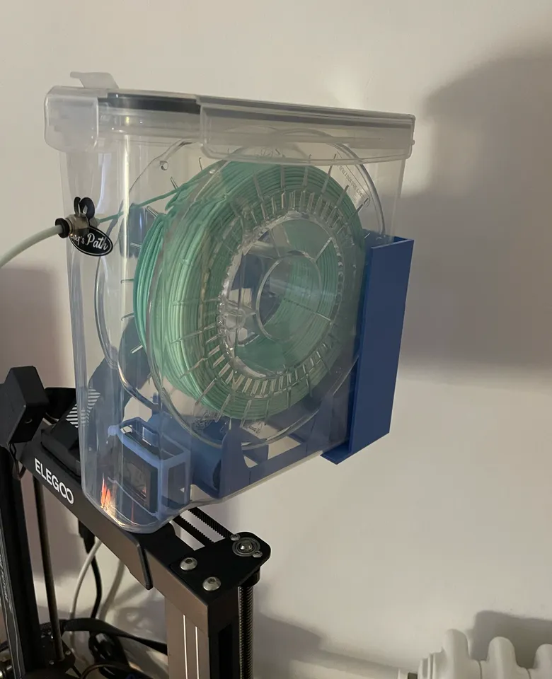 Neptune 3 pro filament spool holder for cereal box container by