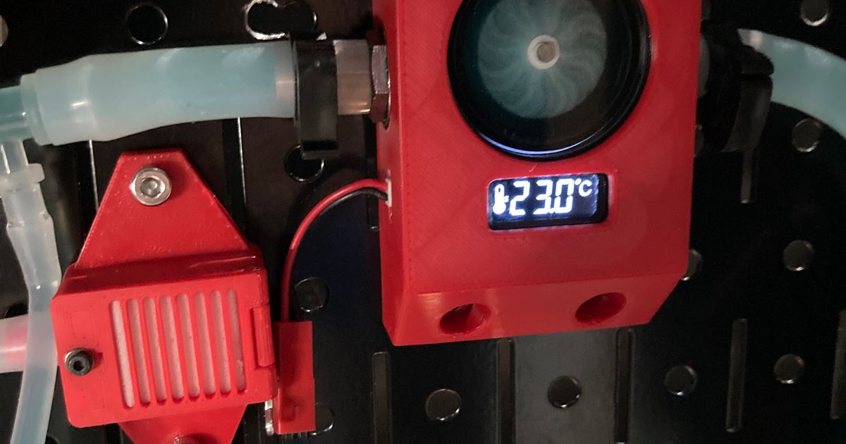 Water Cooling Flow Meter Mount by Shinobu Tezuka Download free STL