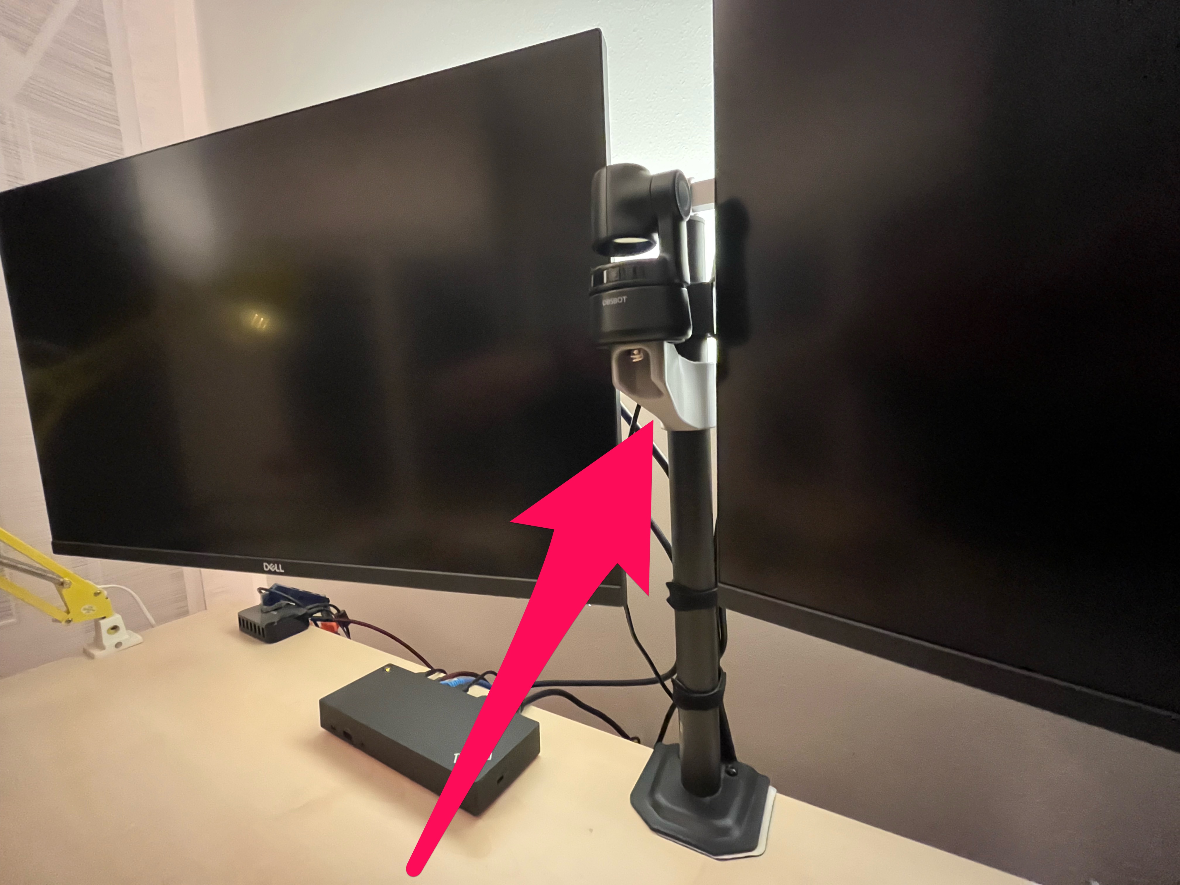 Camera-Holder for double display stand