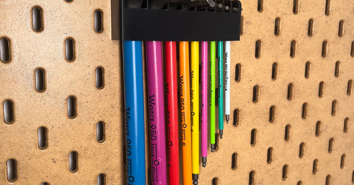 IKEA SKADIS Wera Hex Keys Holder by Plastik Labs Download free STL