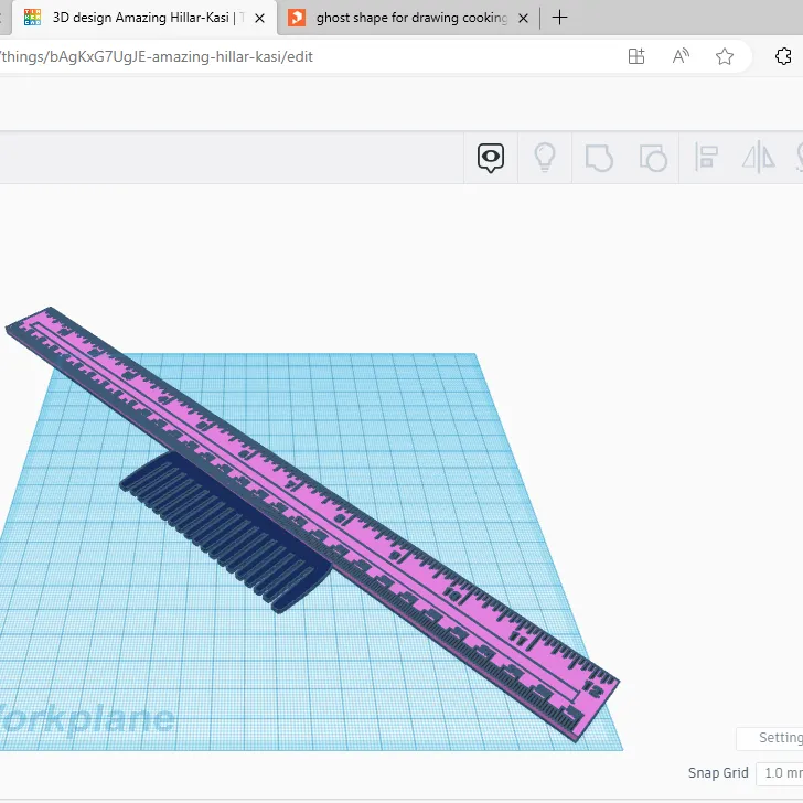 ruler comb by trombone, Download free STL model