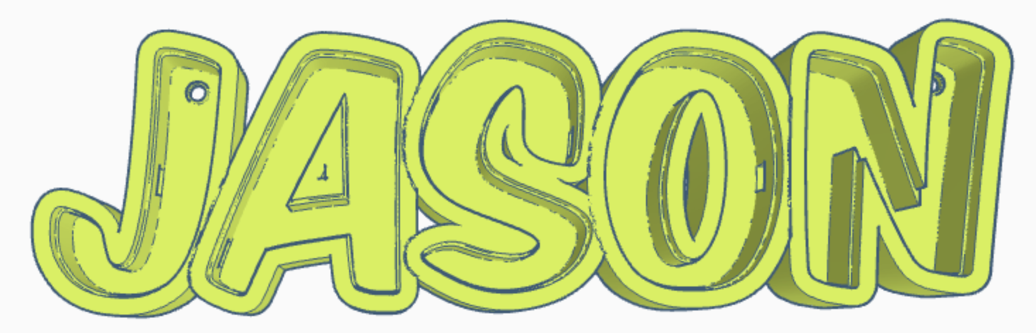JASON LED- Namenslampe (Name lamp) in kleiner Schrift