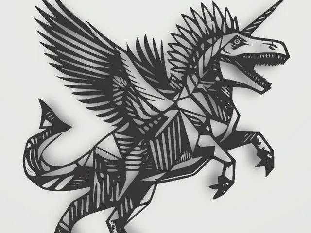 Geometric Dinocorn Wall Art