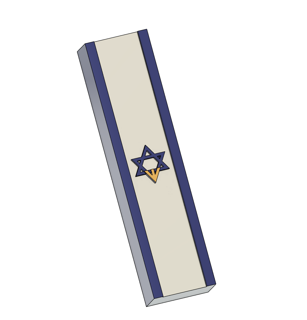 Israel flag mezuzah by reut moses | Download free STL model ...