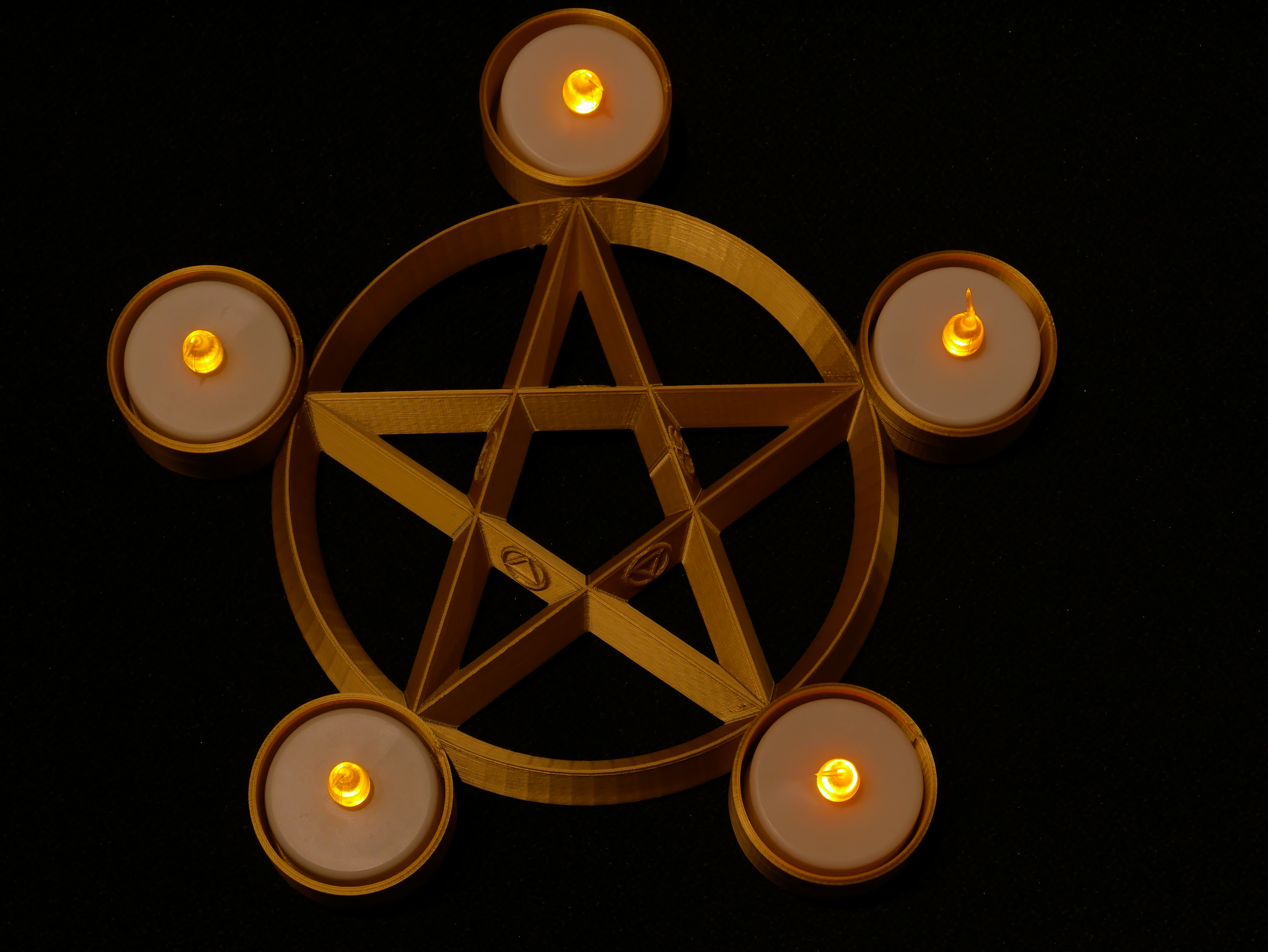 Pentacle tealight holder (1-piece 200mm)