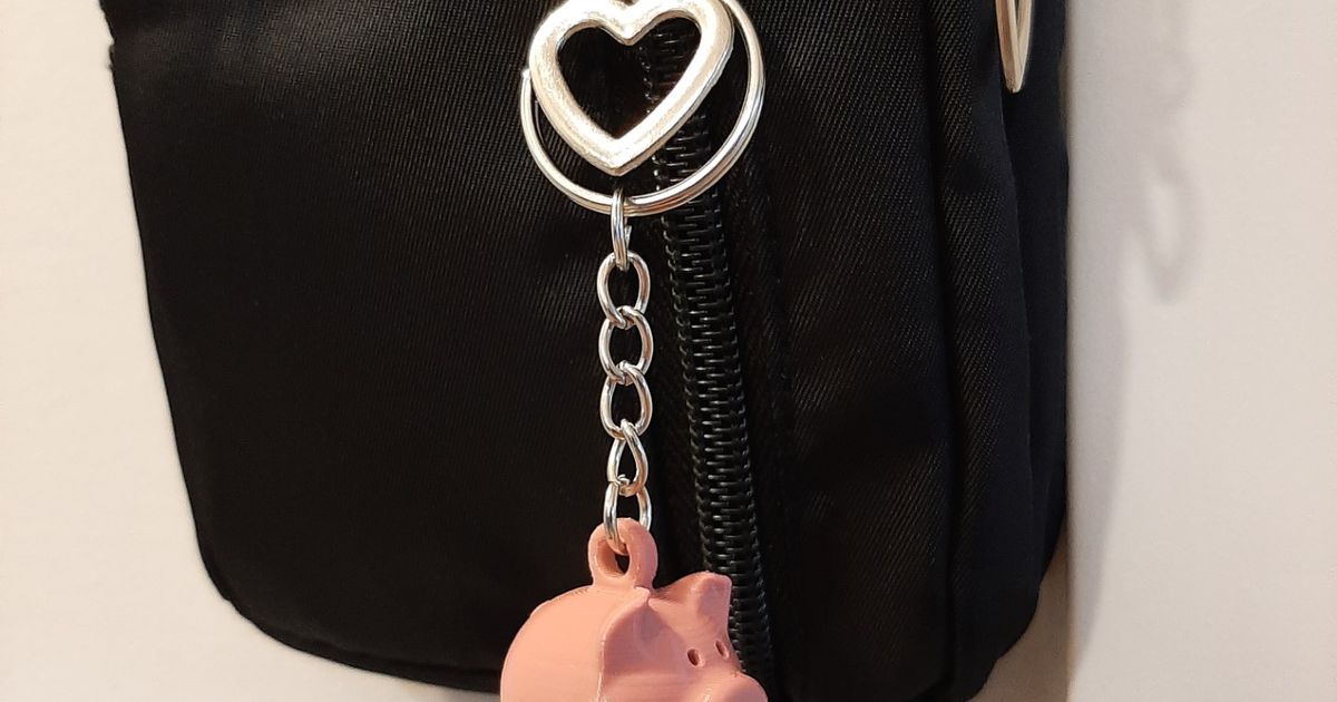 Pig Keychain by Puzzl3D Printing | Download free STL model | Printables.com