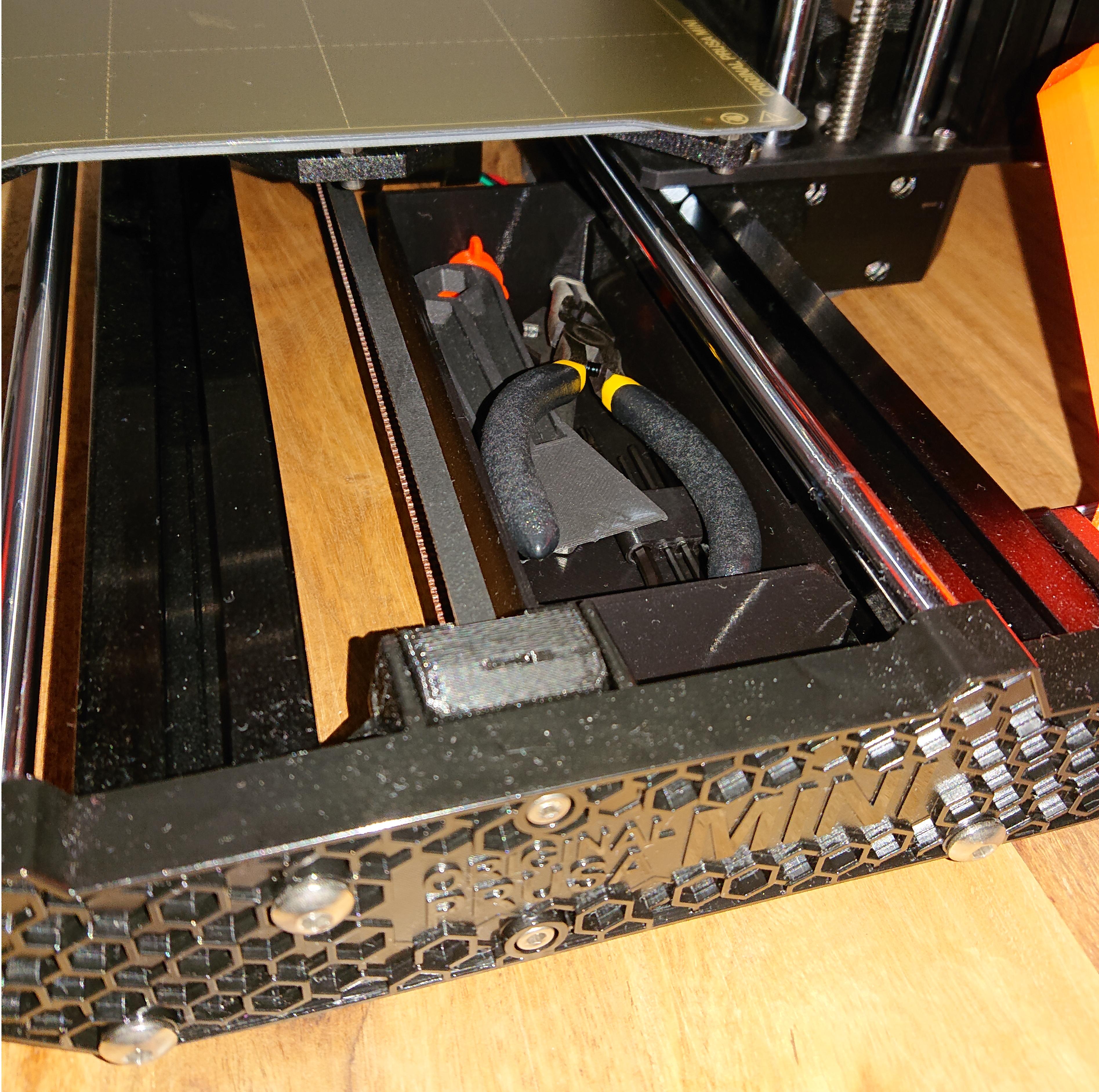 Side-mounted under-bed Storage Box for Prusa Mini