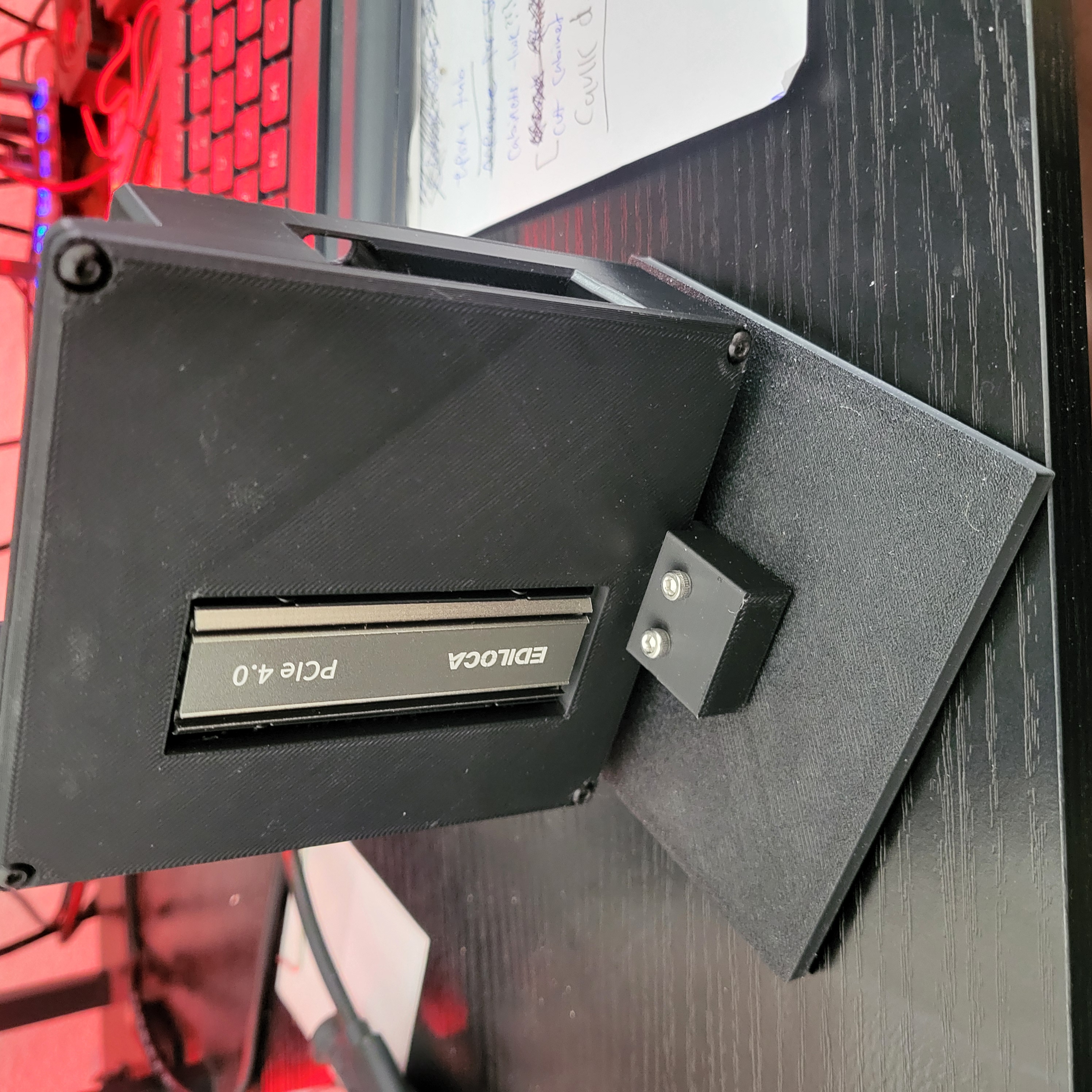 Nvidia case bottle with hole for SSD heat sink