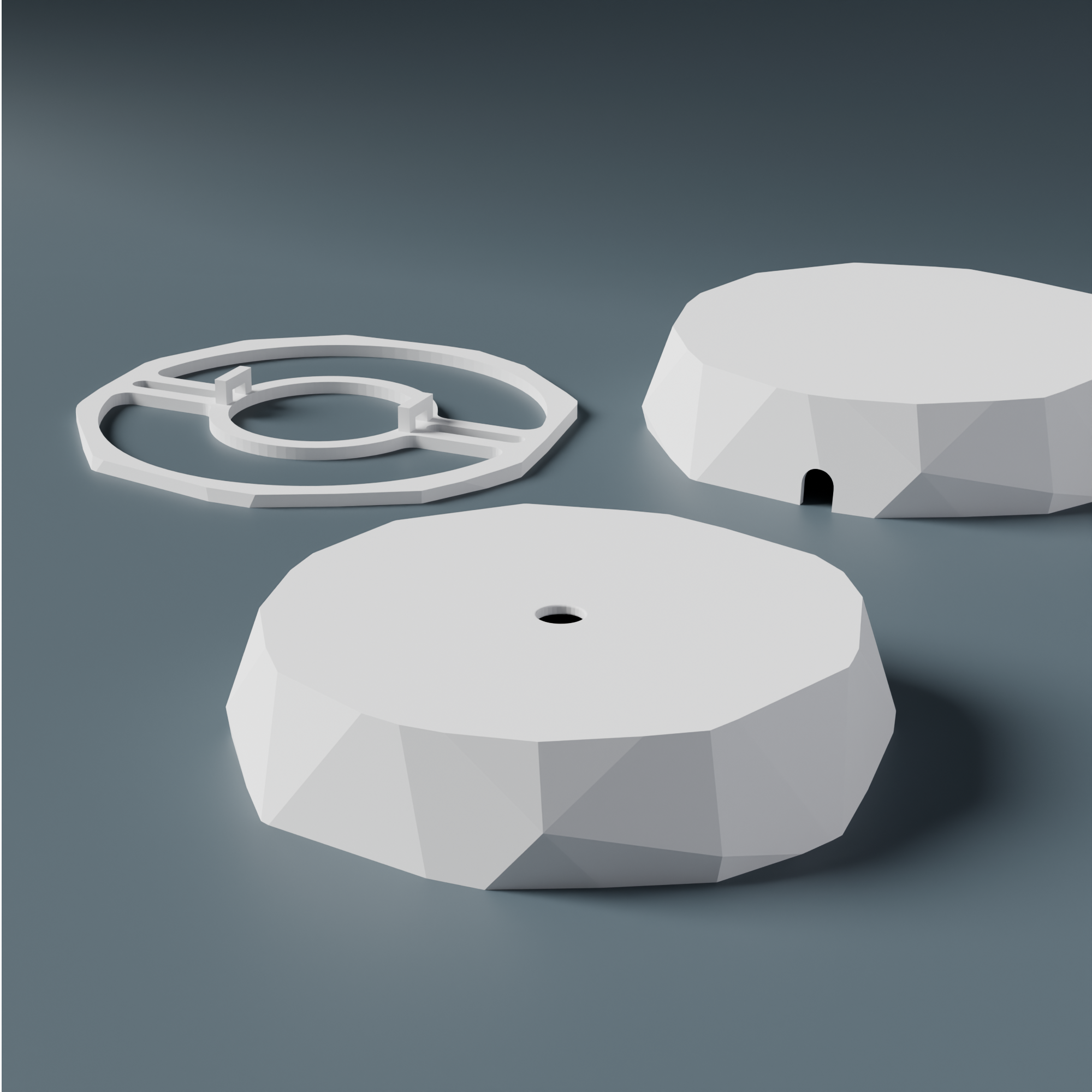 Snap-in Ceiling Cover - closed / hole / cutout - for lamps etc
