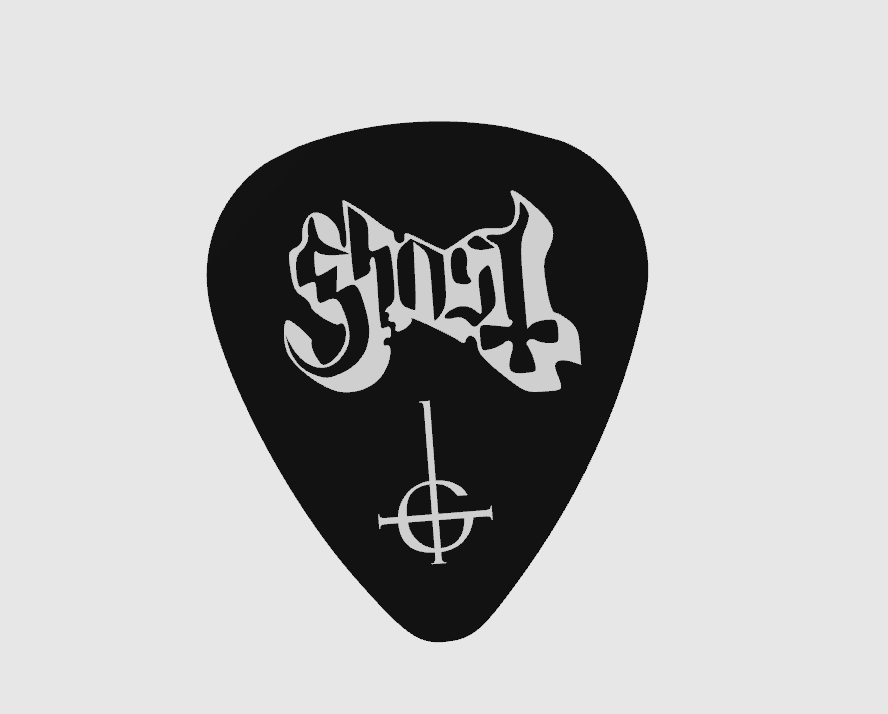 Band Ghost Guitar Pic by Salute Download free STL model