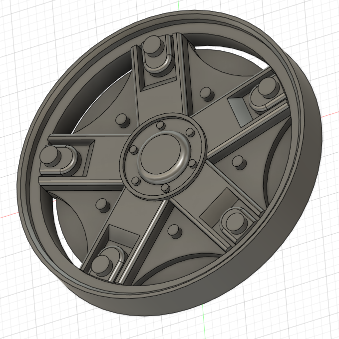 Dayton 5 spoke truck wheel centre by Bottega.co.nz | Download free STL ...