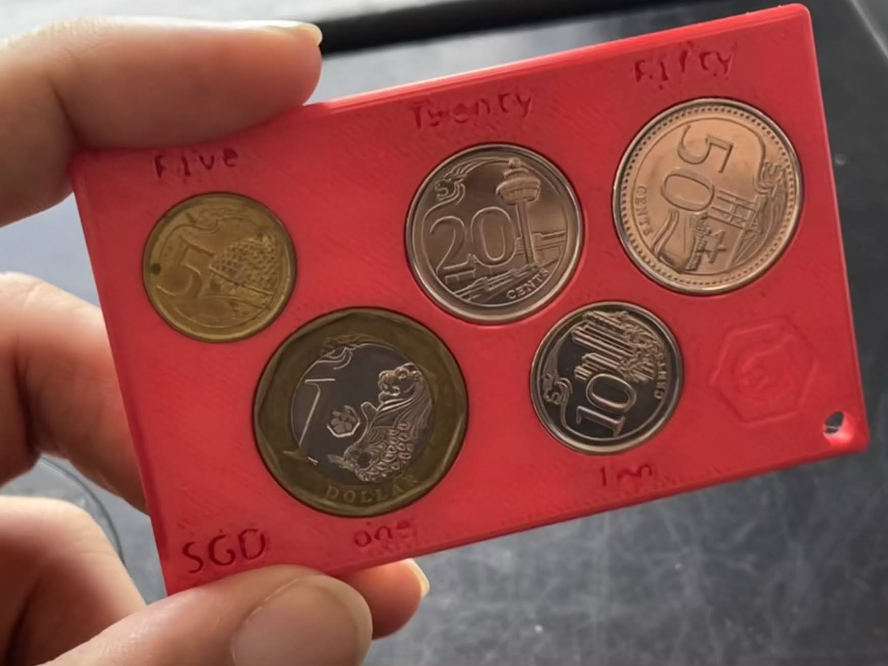 SGD Coin Holder Card by Saad Caffeine Download free STL model