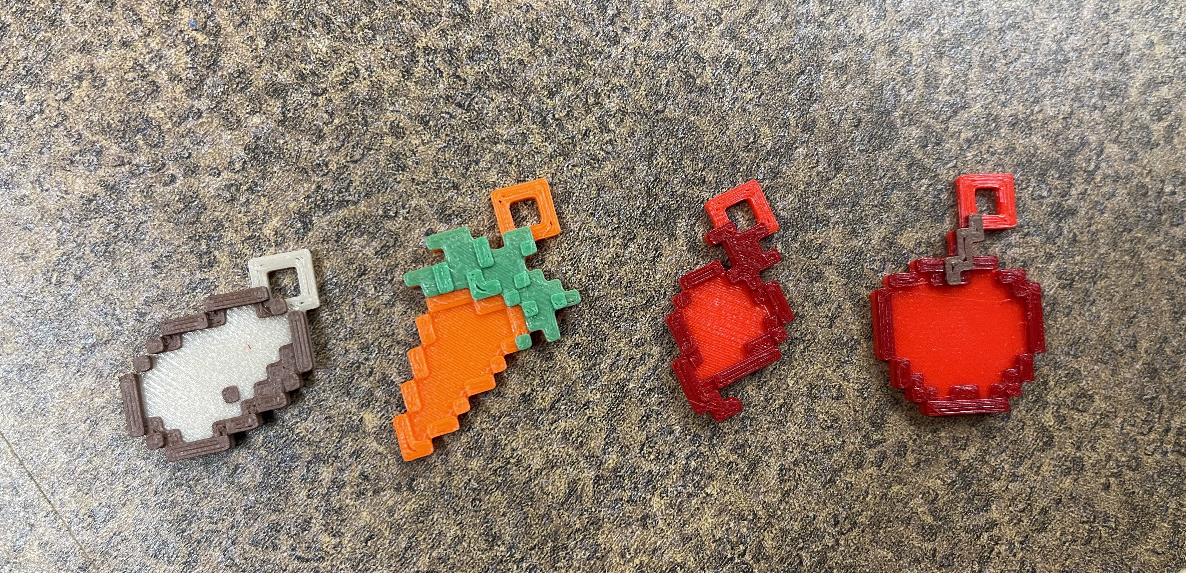 Minecraft Food Keychains